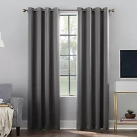 Sun Zero Oslo Grommet Top Energy Saving 100% Blackout Single Curtain Panel