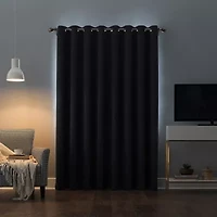 Sun Zero Oslo Grommet Top Energy Saving 100% Blackout Single Curtain Panel