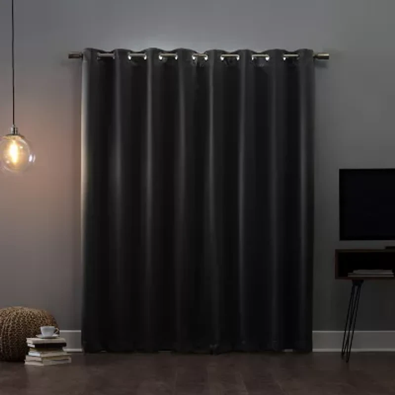 Sun Zero Oslo Grommet Top Energy Saving 100% Blackout Single Curtain Panel
