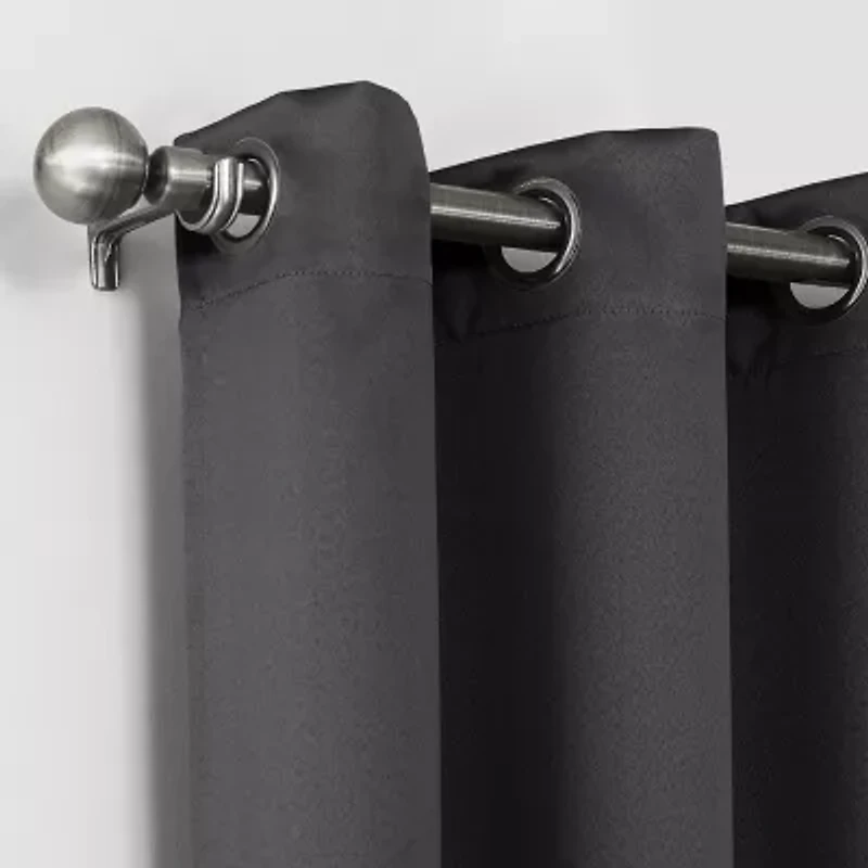 Sun Zero Oslo Grommet Top Energy Saving 100% Blackout Single Curtain Panel