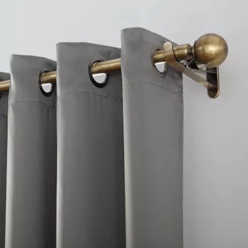 Sun Zero Oslo Grommet Top Energy Saving 100% Blackout Single Curtain Panel