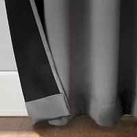 Sun Zero Oslo Grommet Top Energy Saving 100% Blackout Single Curtain Panel