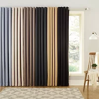 Sun Zero Oslo Grommet Top Energy Saving 100% Blackout Single Curtain Panel