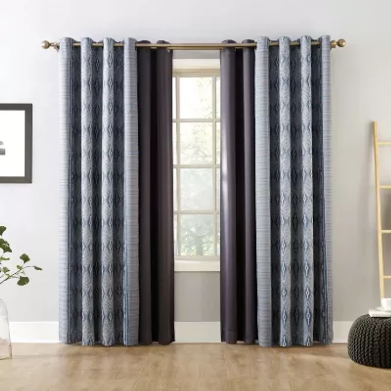 Sun Zero Oslo Grommet Top Energy Saving 100% Blackout Single Curtain Panel