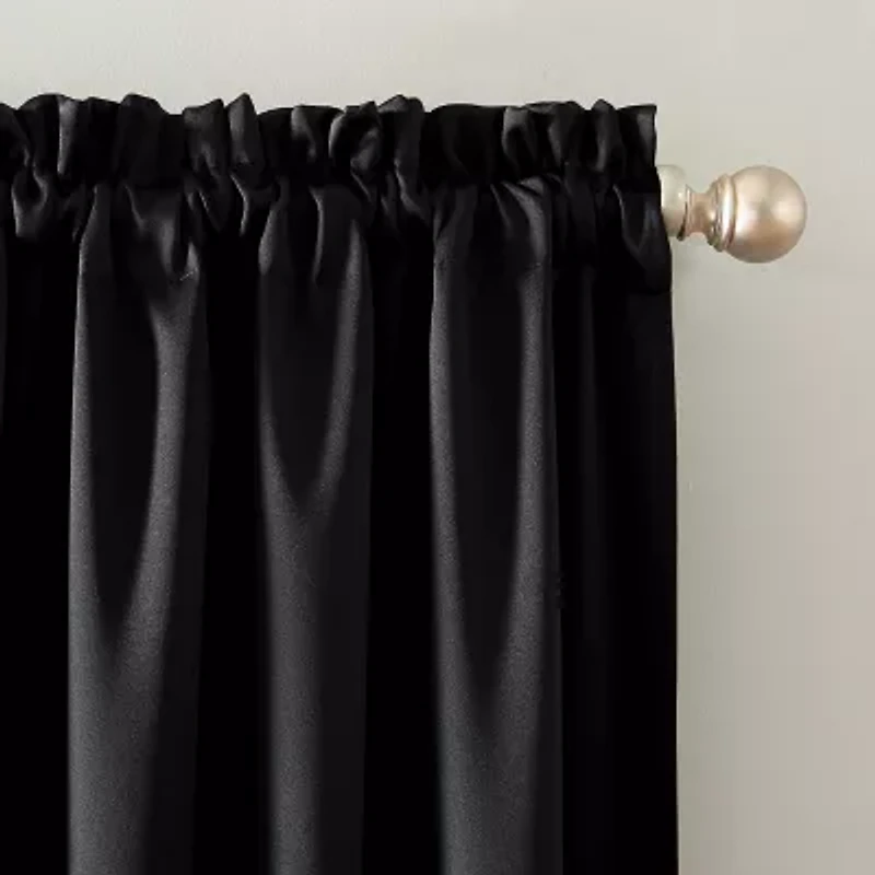 Sun Zero Oslo Rod Pocket Energy Saving 100% Blackout Single Curtain Panel