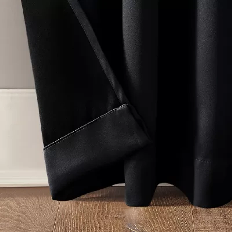Sun Zero Oslo Rod Pocket Energy Saving 100% Blackout Single Curtain Panel