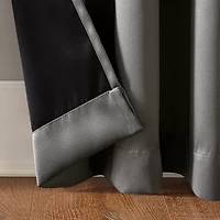 Sun Zero Oslo Rod Pocket Energy Saving 100% Blackout Single Curtain Panel