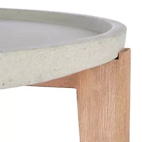 Safavieh Valton Collection Weather Resistant Concrete Side Table