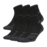 adidas Big Kid Boys 6 Pair Quarter Ankle Socks