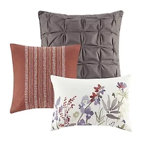Madison Park Fiona Cotton Printed 7-pc. Floral Embroidered Comforter Set