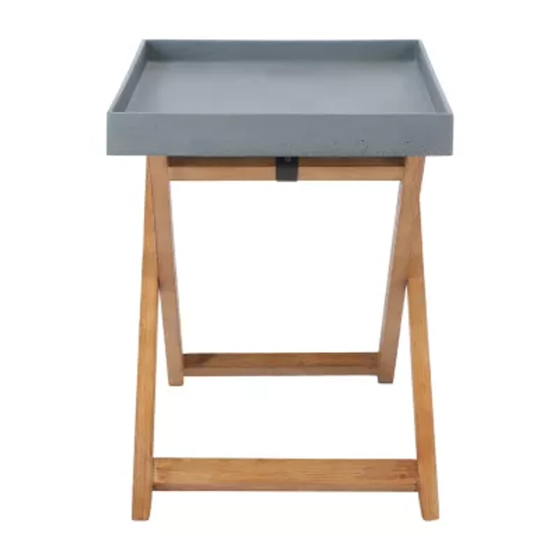 Safavieh Terance Patio Collection Folding Weather Resistant Side Table