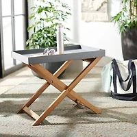 Safavieh Terance Patio Collection Folding Weather Resistant Side Table
