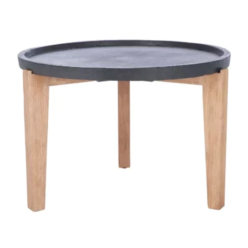 Valton Collection Weather Resistant Concrete Side Table