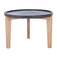 Valton Collection Weather Resistant Concrete Side Table