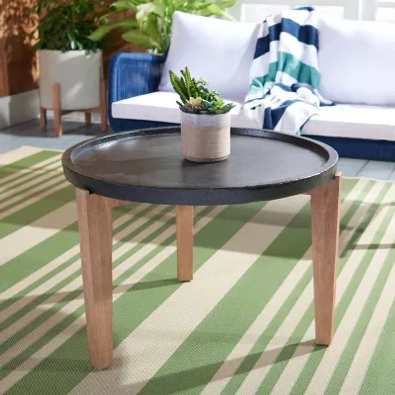 Valton Collection Weather Resistant Concrete Side Table