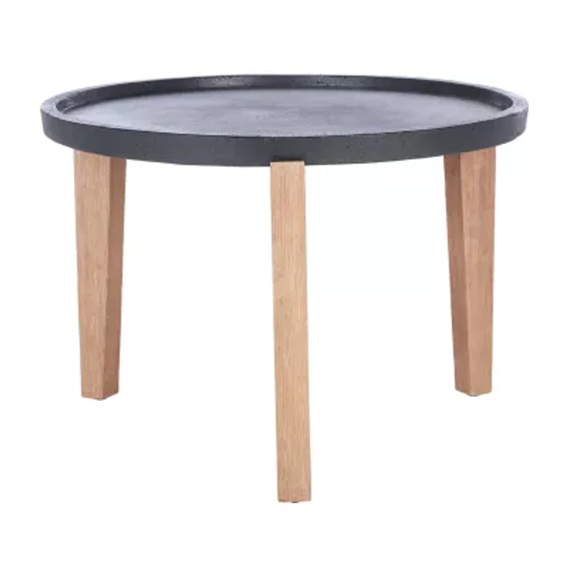Valton Collection Weather Resistant Concrete Side Table