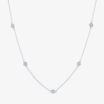 Diamond Addiction (G-H / Si2-I1) Womens 1/5 CT. Lab Grown White 10K Gold 18 Inch Pendant Necklace