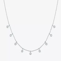 Diamond Addiction Bezel Drop (G-H / Si2-I1) Womens 1/4 CT. T.W. Lab Grown White 10K Gold 18 Inch Pendant Necklace
