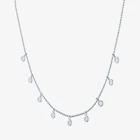 Diamond Addiction Bezel Drop (G-H / Si2-I1) Womens 1/4 CT. T.W. Lab Grown White 10K Gold 18 Inch Pendant Necklace
