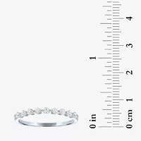 (G-H / Si2-I1) Womens 2MM 1/4 CT. T.W. Lab Grown White Diamond 10K Gold Wedding Band