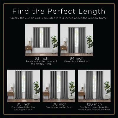 Eclipse Tricia Rod Pocket Light-Filtering Single Curtain Panel