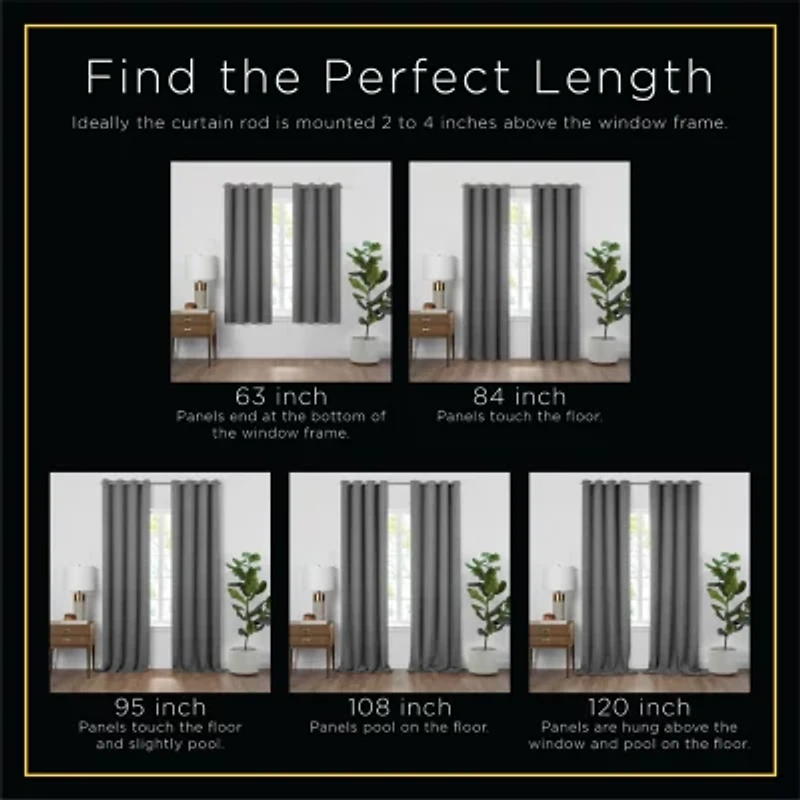 Eclipse Luxor Grommet Top Blackout Single Curtain Panel