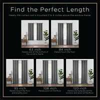 Eclipse Luxor Grommet Top Blackout Single Curtain Panel