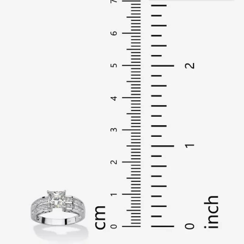DiamonArt® Womens 2 /2 CT. T.W. White Cubic Zirconia 10K Gold Square Engagement Ring