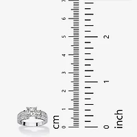 DiamonArt® Womens 2 /2 CT. T.W. White Cubic Zirconia 10K Gold Square Engagement Ring