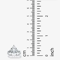 DiamonArt® Womens 2 3/4 CT. T.W. White Cubic Zirconia 10K Gold Diamond Engagement Ring