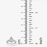 DiamonArt® Womens 2 / CT. T.W. White Cubic Zirconia 10K Gold Diamond Engagement Ring