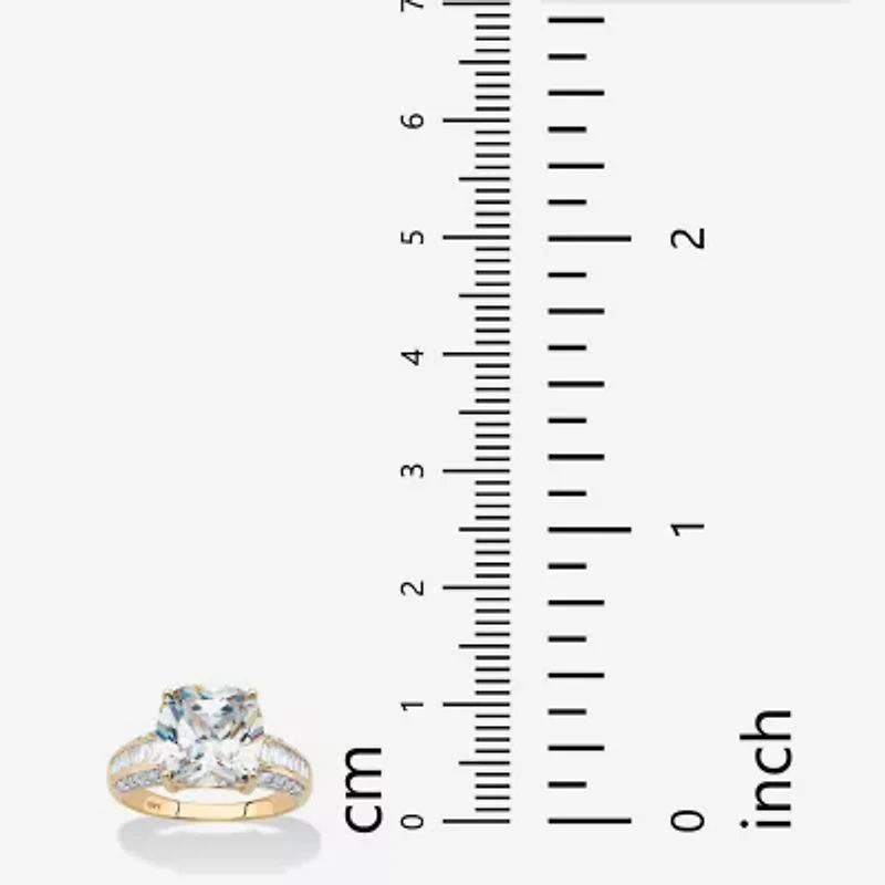 DiamonArt® Womens 3 1/4 CT. T.W. White Cubic Zirconia 10K Gold Square Engagement Ring