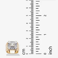 DiamonArt® Mens 2 1/2 CT. T.W. White Cubic Zirconia 18K Gold Over Silver Square Fashion Ring