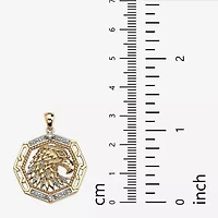 Eagle Mens Diamond Accent Natural White Diamond 18K Gold Over Silver Pendant