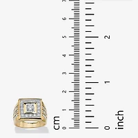 Mens /2 CT. T.W. Cubic Zirconia 14K Gold Over Brass Round Fashion Ring