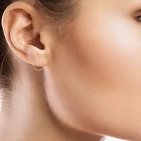 Womens 10K Gold 20mm Round Hoop Earrings