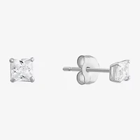 Cubic Zirconia 14K Gold 3mm Stud Earrings
