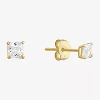 Cubic Zirconia 14K Gold 3mm Stud Earrings