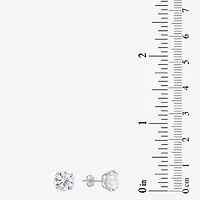 Cubic Zirconia 14K White Gold 8mm Stud Earrings