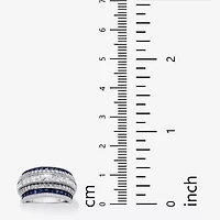 DiamonArt® Womens 3 1/4 CT. T.W. White Cubic Zirconia Platinum Over Silver Rectangular Cocktail Ring