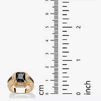 DiamonArt® Womens 5 3/4 CT. T.W. Black Cubic Zirconia 14K Gold Over Silver Rectangular Engagement Ring