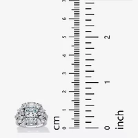 DiamonArt® Womens CT. T.W. White Cubic Zirconia Platinum Over Silver Square Bridal Set