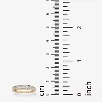 DiamonArt® 2MM / CT. T.W. White Cubic Zirconia 18K Gold Over Silver Band