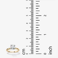 Womens 1 7/8 CT. Cubic Zirconia 18K Gold Over Brass Engagement Ring