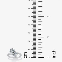 DiamonArt® Womens CT. T.W. White Cubic Zirconia Sterling Silver Cocktail Ring