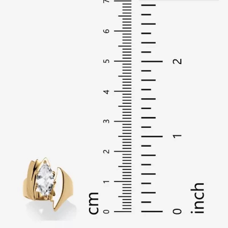 DiamonArt® Womens 2 1/2 CT. T.W. White Cubic Zirconia Stainless Steel Cocktail Ring