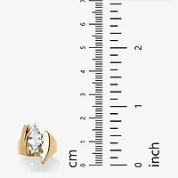 DiamonArt® Womens 2 1/2 CT. T.W. White Cubic Zirconia Stainless Steel Cocktail Ring