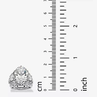 DiamonArt® Womens White Cubic Zirconia Platinum Over Silver Bridal Set