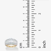 DiamonArt® Womens 4 1/2 CT. T.W. White Cubic Zirconia 18K Gold Over Silver Engagement Ring