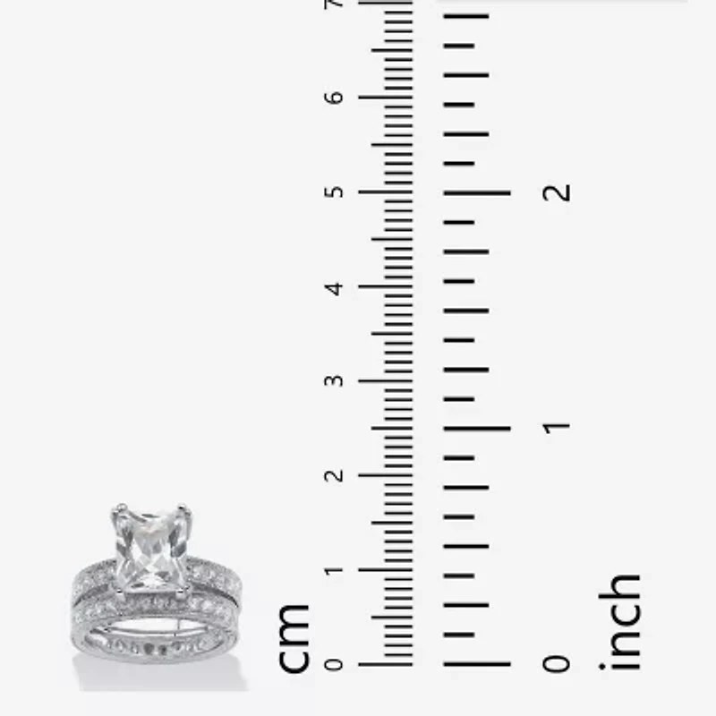 DiamonArt® Womens CT. T.W. White Cubic Zirconia Sterling Silver Bridal Set